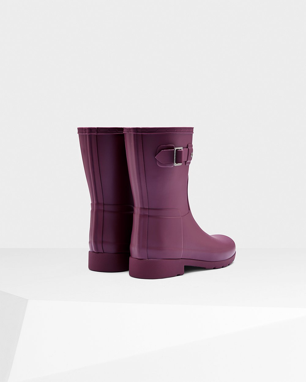 Women Hunter Refined Slim Fit | Short Rain Boots Purple | NZ-82631-VTCH